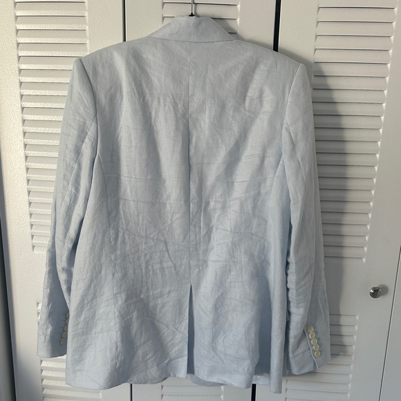 A.L.C. Arlo II Linen-Blend Jacket - Light Blue - Picture 6 of 11